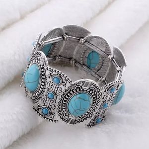 Bohemian Blue Stone Bead Bracelet